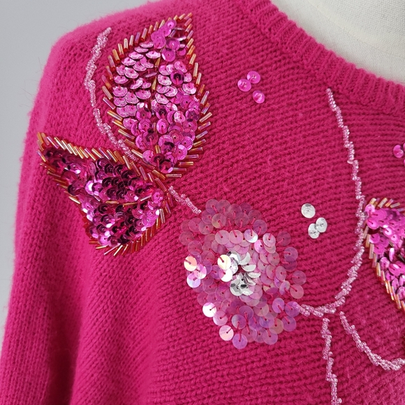 Vintage 90s Embellished Sequins Sweater - Picture 5 of 10